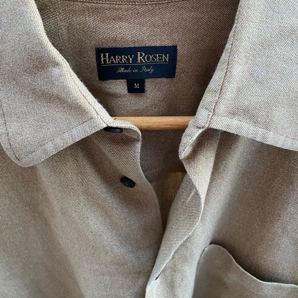 Harry Rosen tan button up - Picture 6 of 7